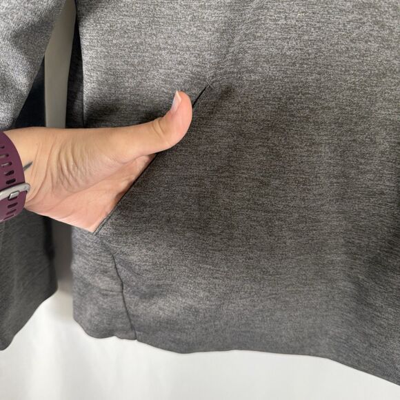 Nike Hoodie Men's Small Grey Dri Fit Fleece Lined Hooded Long Sleeve Pockets - Picture 4 of 11